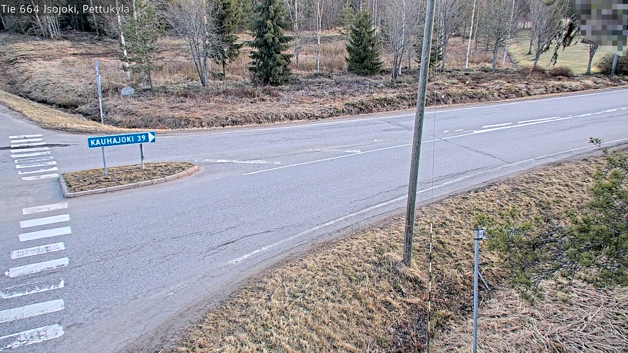Weather Camera Image Road 664 Isojoki Pettukylä, Isojoki, Etelä-Pohjanmaa