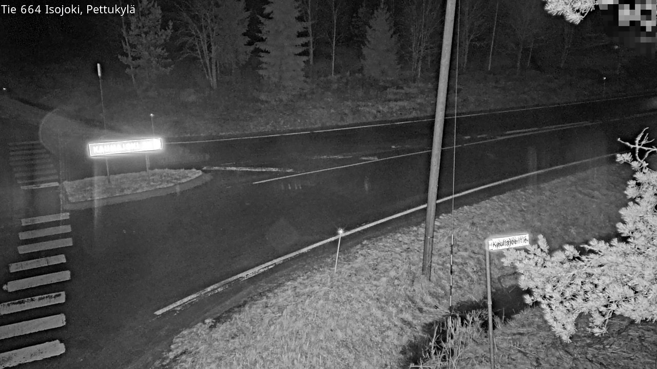 Weather Camera Image Road 664 Isojoki Pettukylä, Isojoki, Etelä-Pohjanmaa