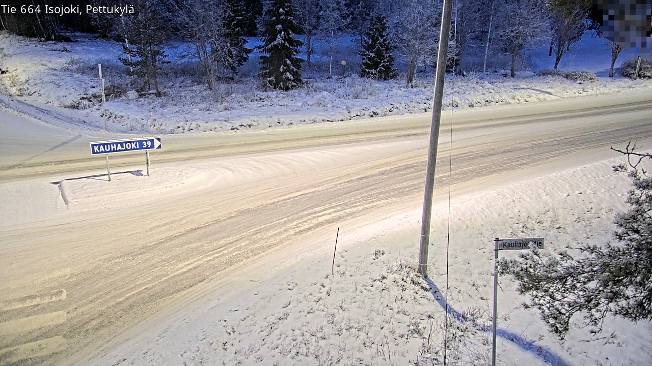 Weather Camera Image Road 664 Isojoki Pettukylä, Isojoki, Etelä-Pohjanmaa