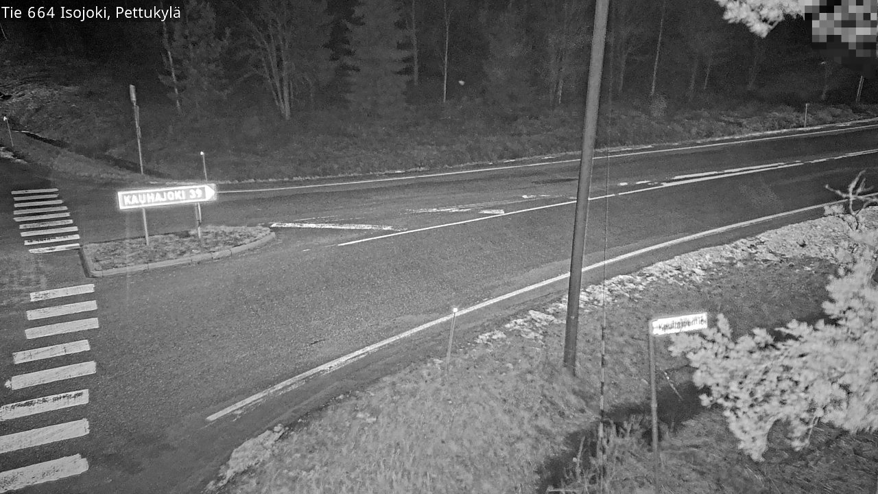 Weather Camera Image Road 664 Isojoki Pettukylä, Isojoki, Etelä-Pohjanmaa