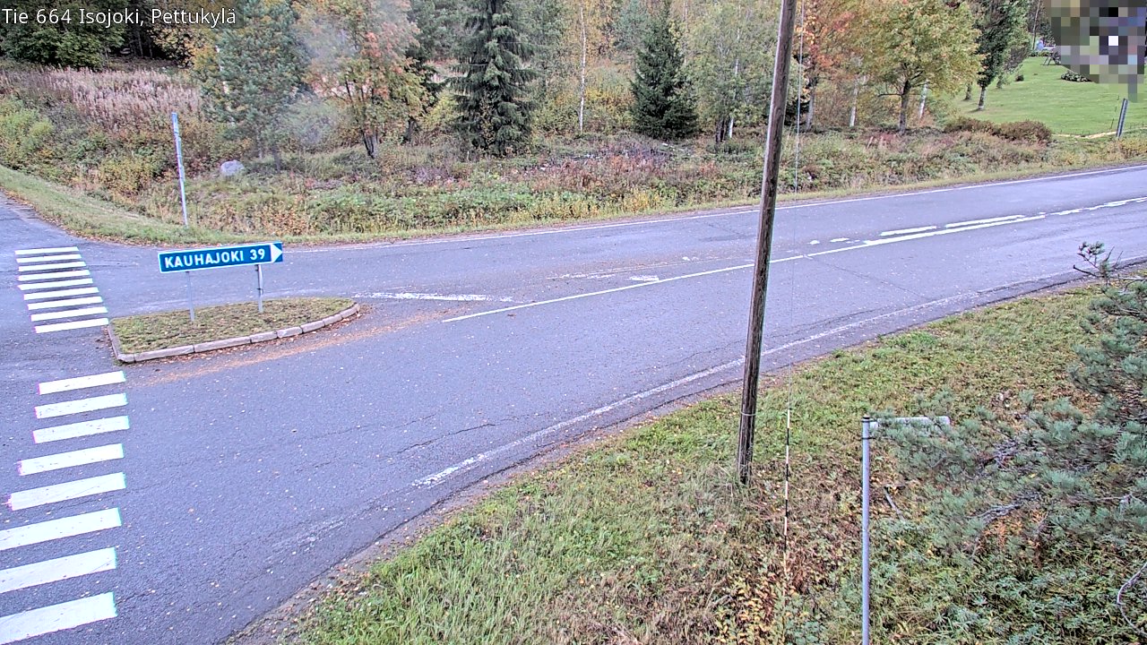 Weather Camera Image Road 664 Isojoki Pettukylä, Isojoki, Etelä-Pohjanmaa