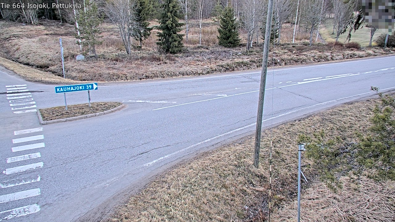 Weather Camera Image Road 664 Isojoki Pettukylä, Isojoki, Etelä-Pohjanmaa