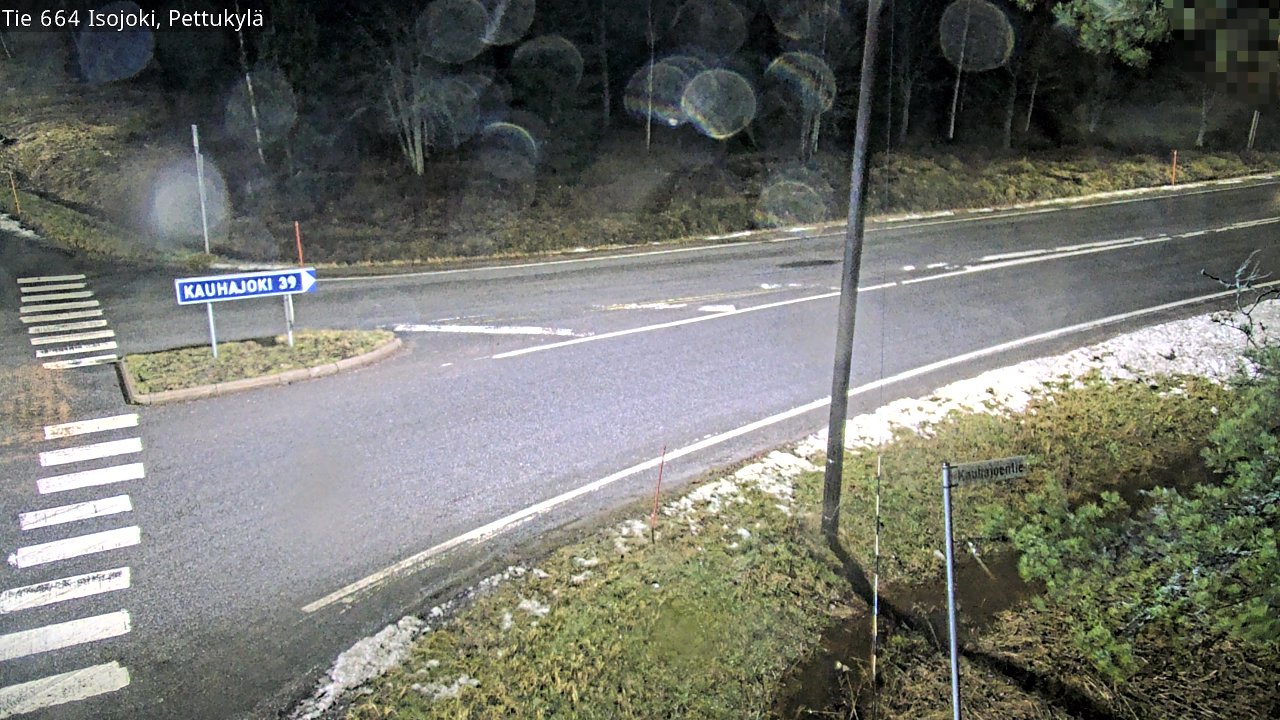 Weather Camera Image Road 664 Isojoki Pettukylä, Isojoki, Etelä-Pohjanmaa