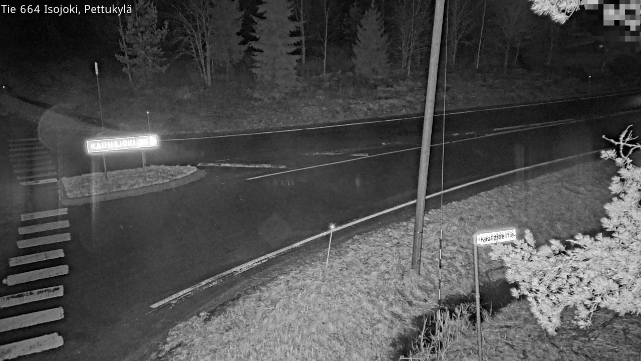 Weather Camera Image Road 664 Isojoki Pettukylä, Isojoki, Etelä-Pohjanmaa