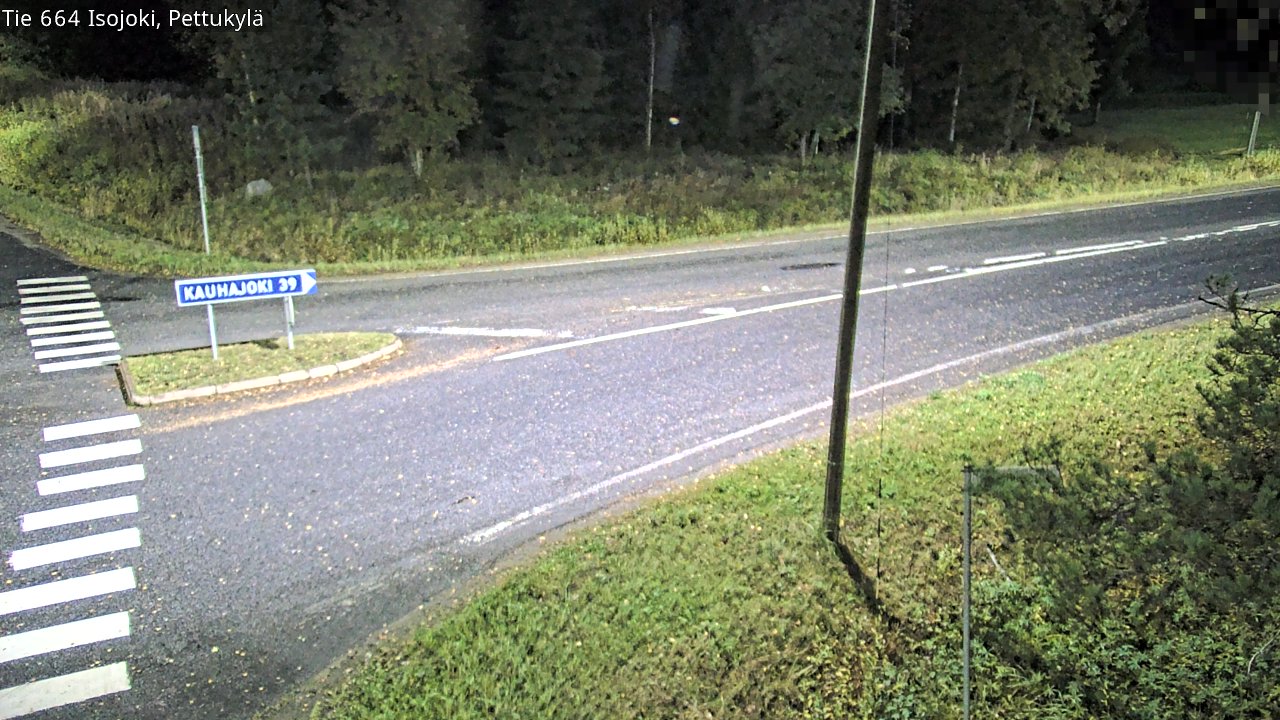 Weather Camera Image Road 664 Isojoki Pettukylä, Isojoki, Etelä-Pohjanmaa