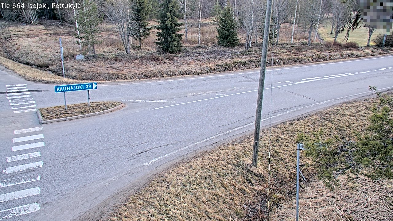 Weather Camera Image Road 664 Isojoki Pettukylä, Isojoki, Etelä-Pohjanmaa
