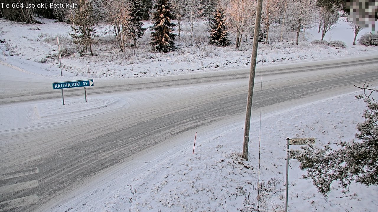 Weather Camera Image Road 664 Isojoki Pettukylä, Isojoki, Etelä-Pohjanmaa