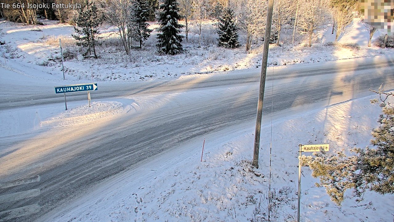 Weather Camera Image Road 664 Isojoki Pettukylä, Isojoki, Etelä-Pohjanmaa