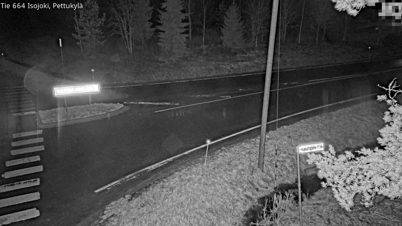 Weather Camera Image Road 664 Isojoki Pettukylä, Isojoki, Etelä-Pohjanmaa