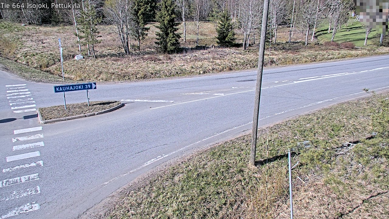 Weather Camera Image Road 664 Isojoki Pettukylä, Isojoki, Etelä-Pohjanmaa