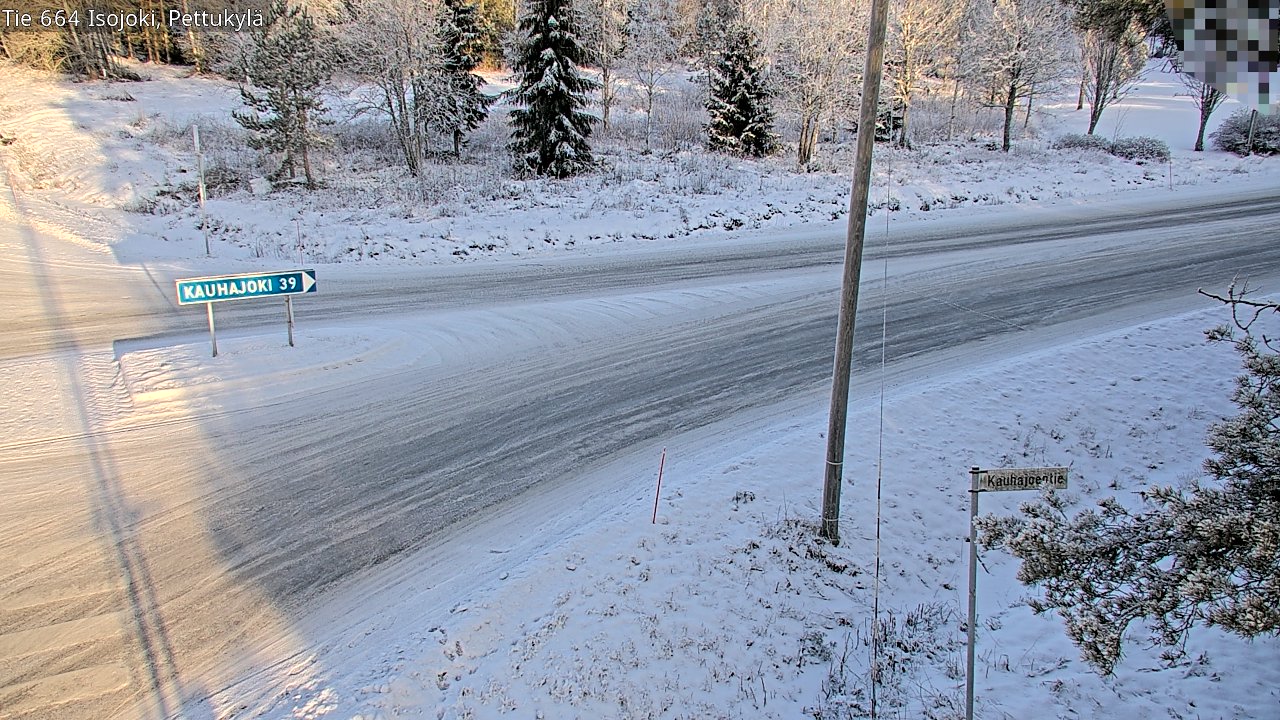Weather Camera Image Road 664 Isojoki Pettukylä, Isojoki, Etelä-Pohjanmaa