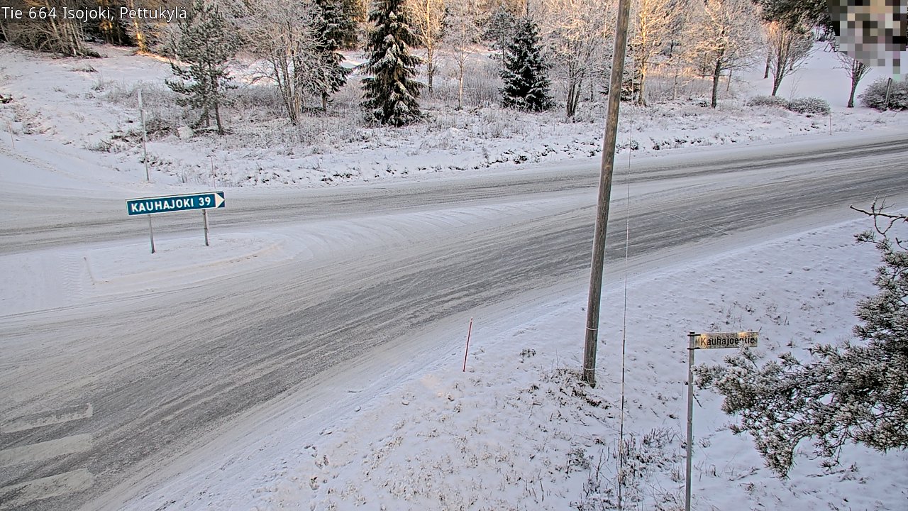 Weather Camera Image Road 664 Isojoki Pettukylä, Isojoki, Etelä-Pohjanmaa
