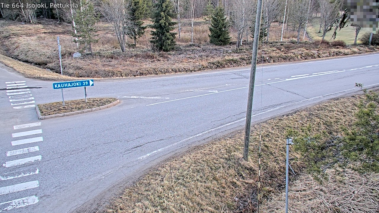 Weather Camera Image Road 664 Isojoki Pettukylä, Isojoki, Etelä-Pohjanmaa
