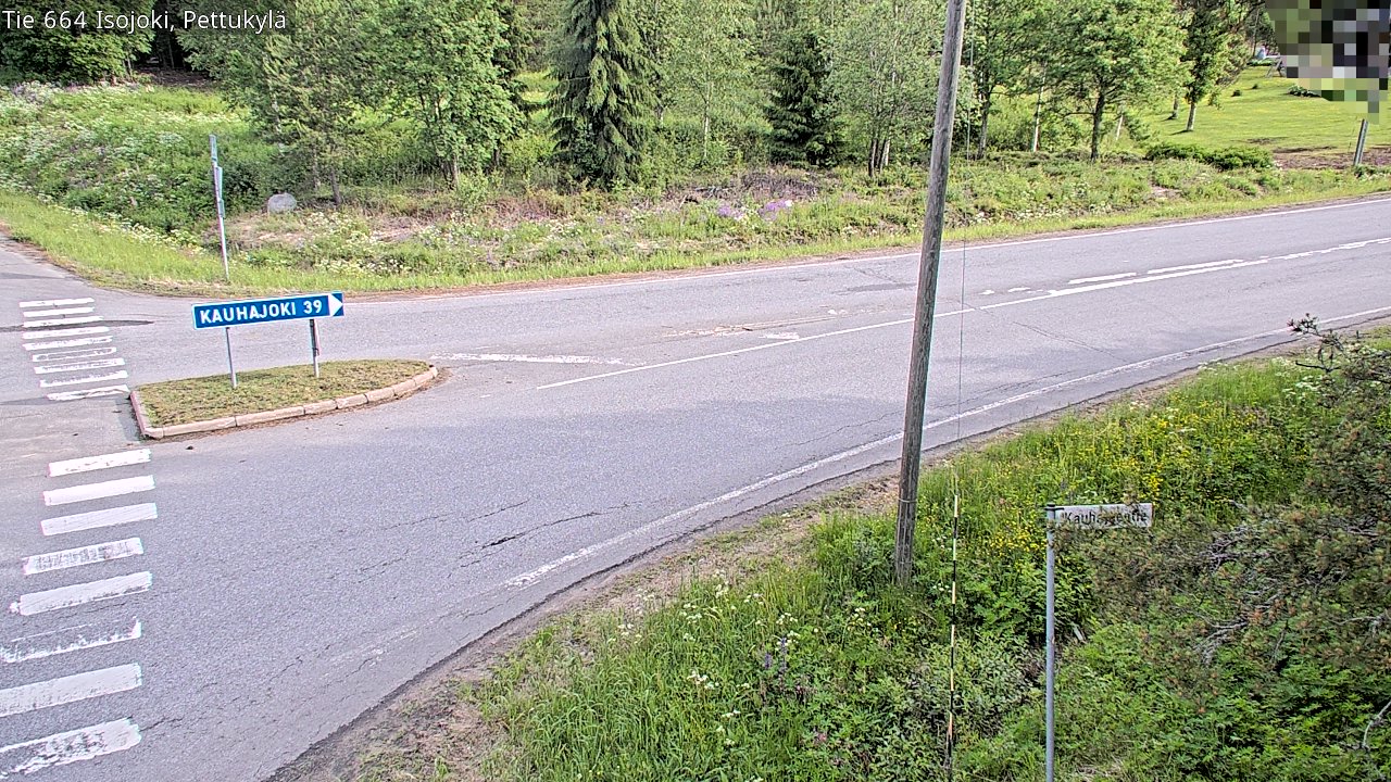 Weather Camera Image Road 664 Isojoki Pettukylä, Isojoki, Etelä-Pohjanmaa