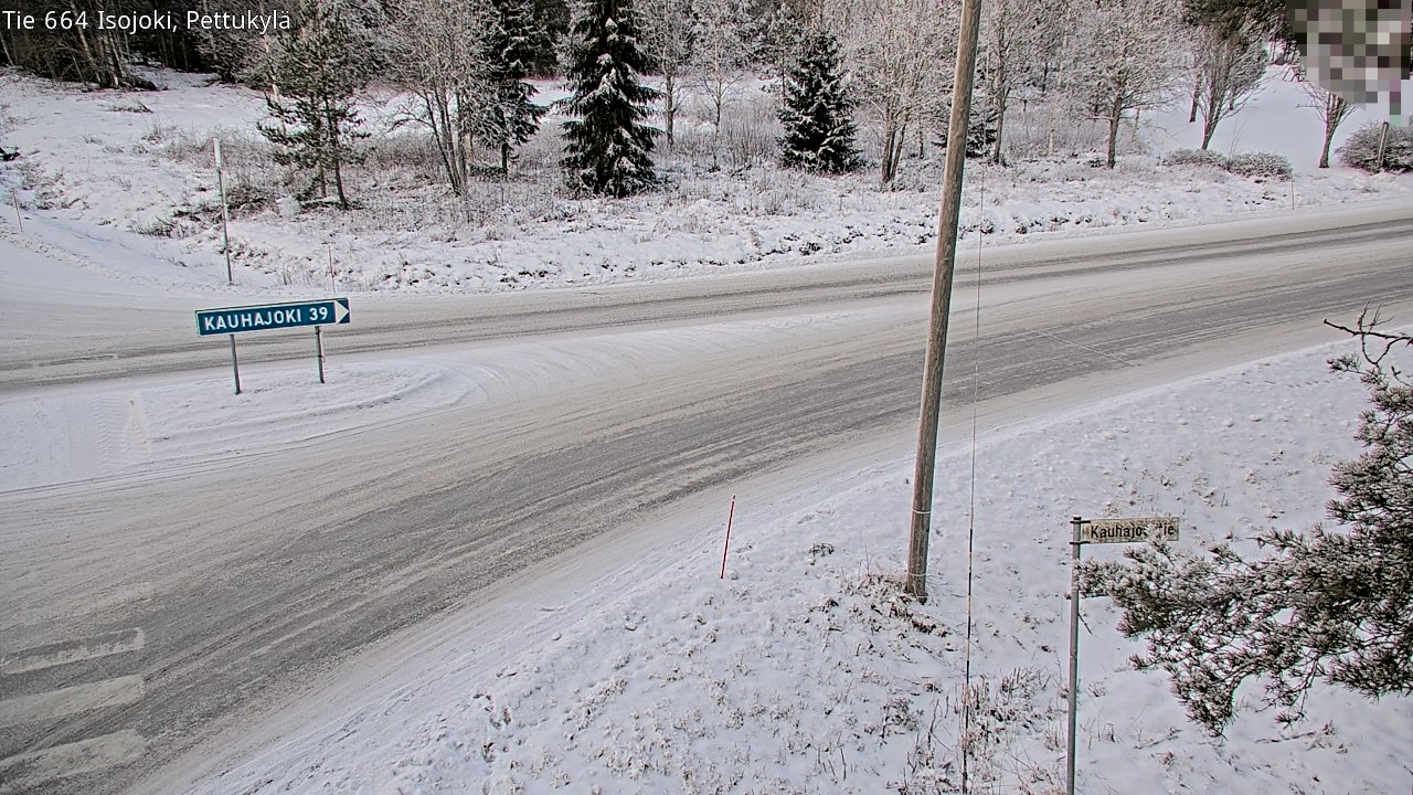 Weather Camera Image Road 664 Isojoki Pettukylä, Isojoki, Etelä-Pohjanmaa
