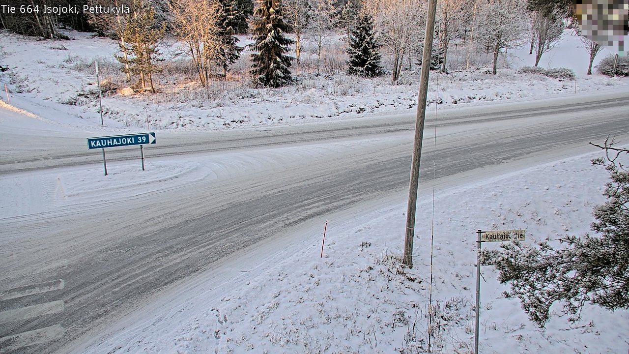 Weather Camera Image Road 664 Isojoki Pettukylä, Isojoki, Etelä-Pohjanmaa