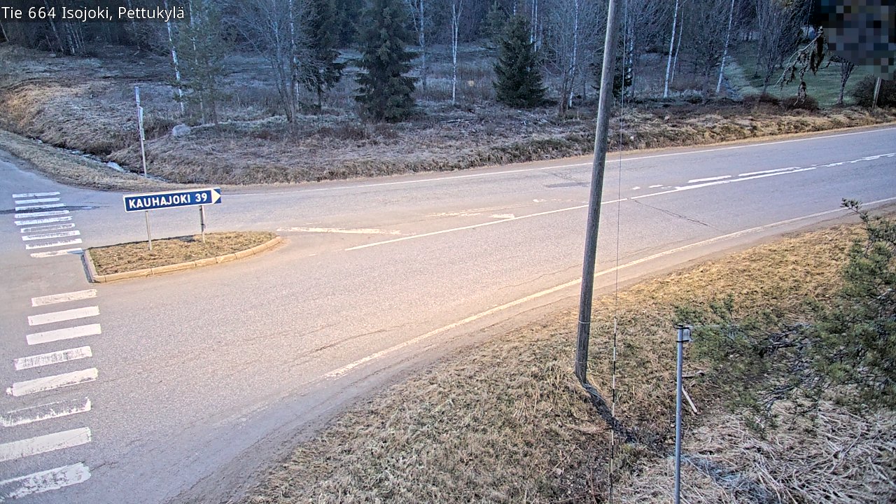 Weather Camera Image Väg 664 Storå Pettukylä, Isojoki, Etelä-Pohjanmaa