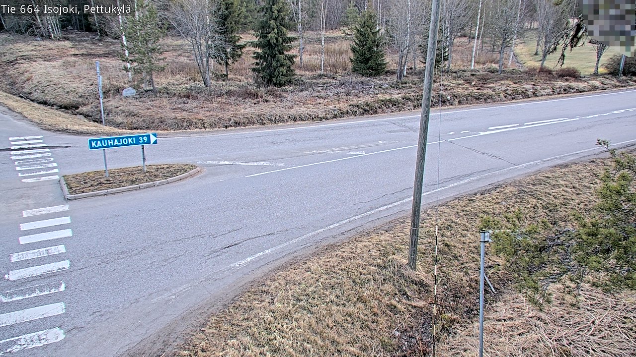Weather Camera Image Road 664 Isojoki Pettukylä, Isojoki, Etelä-Pohjanmaa