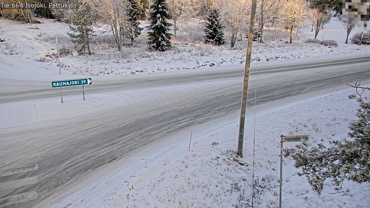Weather Camera Image Road 664 Isojoki Pettukylä, Isojoki, Etelä-Pohjanmaa
