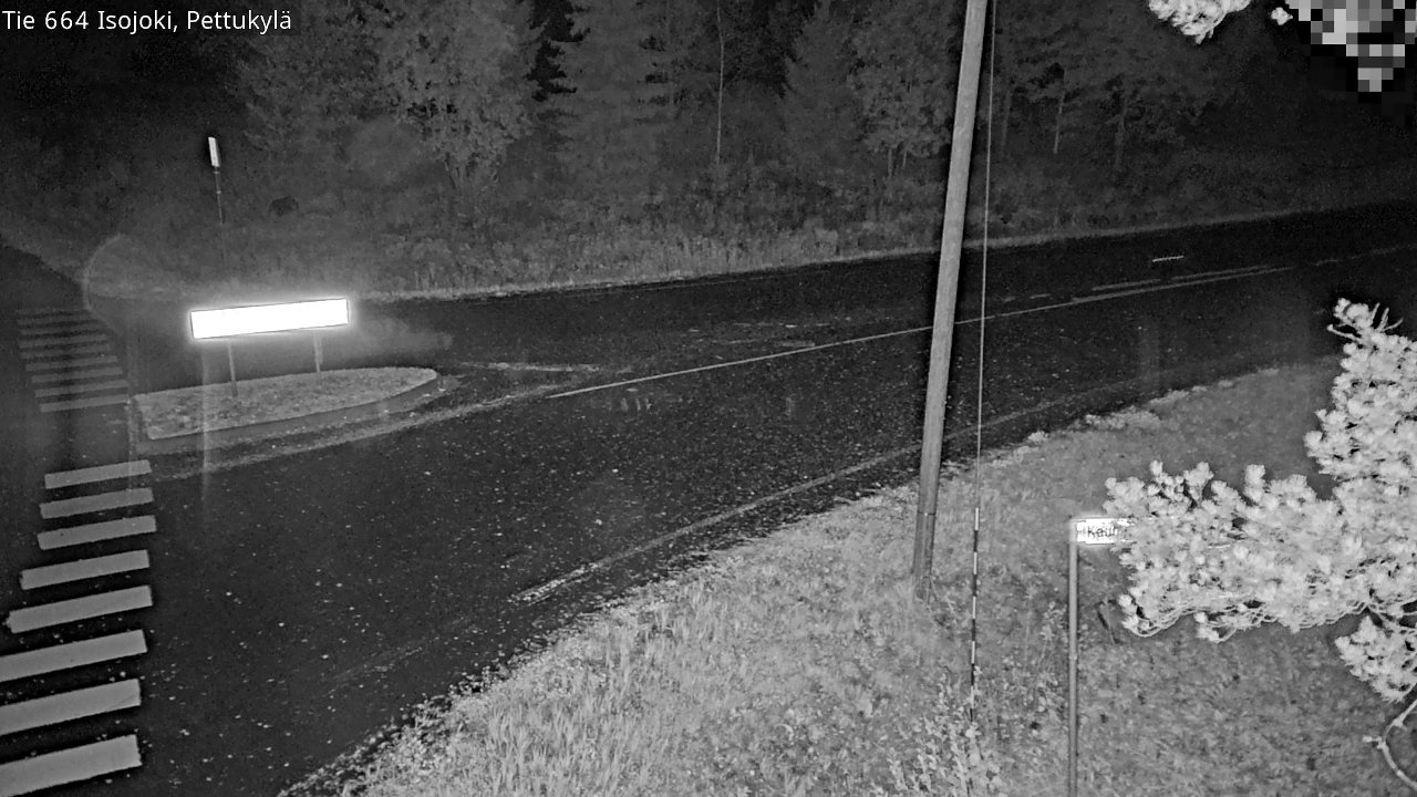 Weather Camera Image Road 664 Isojoki Pettukylä, Isojoki, Etelä-Pohjanmaa