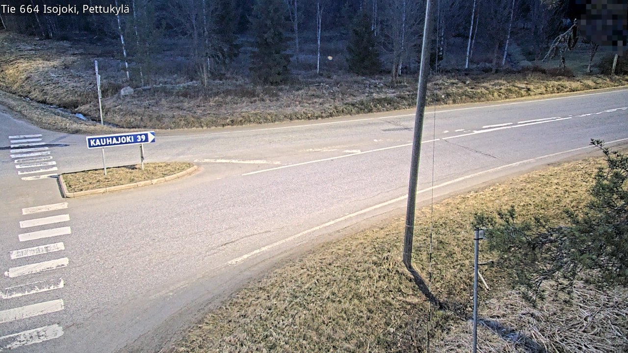 Weather Camera Image Väg 664 Storå Pettukylä, Isojoki, Etelä-Pohjanmaa