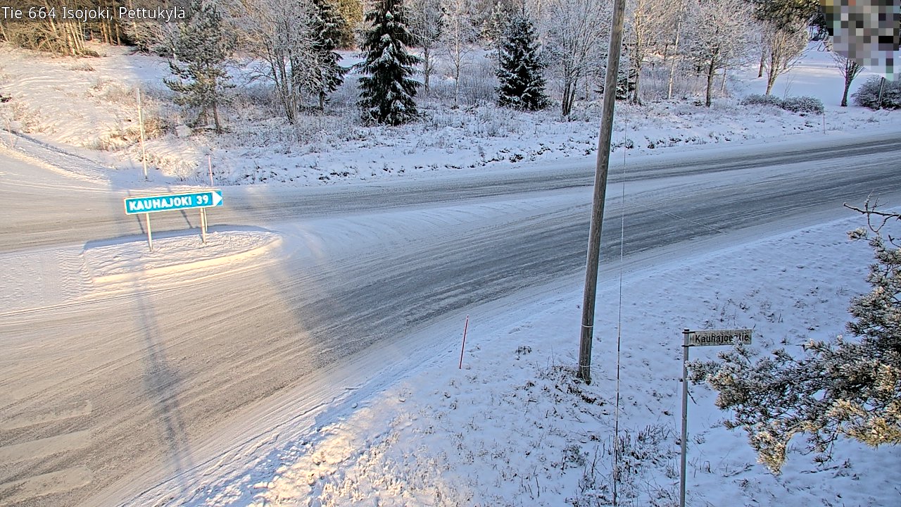 Weather Camera Image Road 664 Isojoki Pettukylä, Isojoki, Etelä-Pohjanmaa