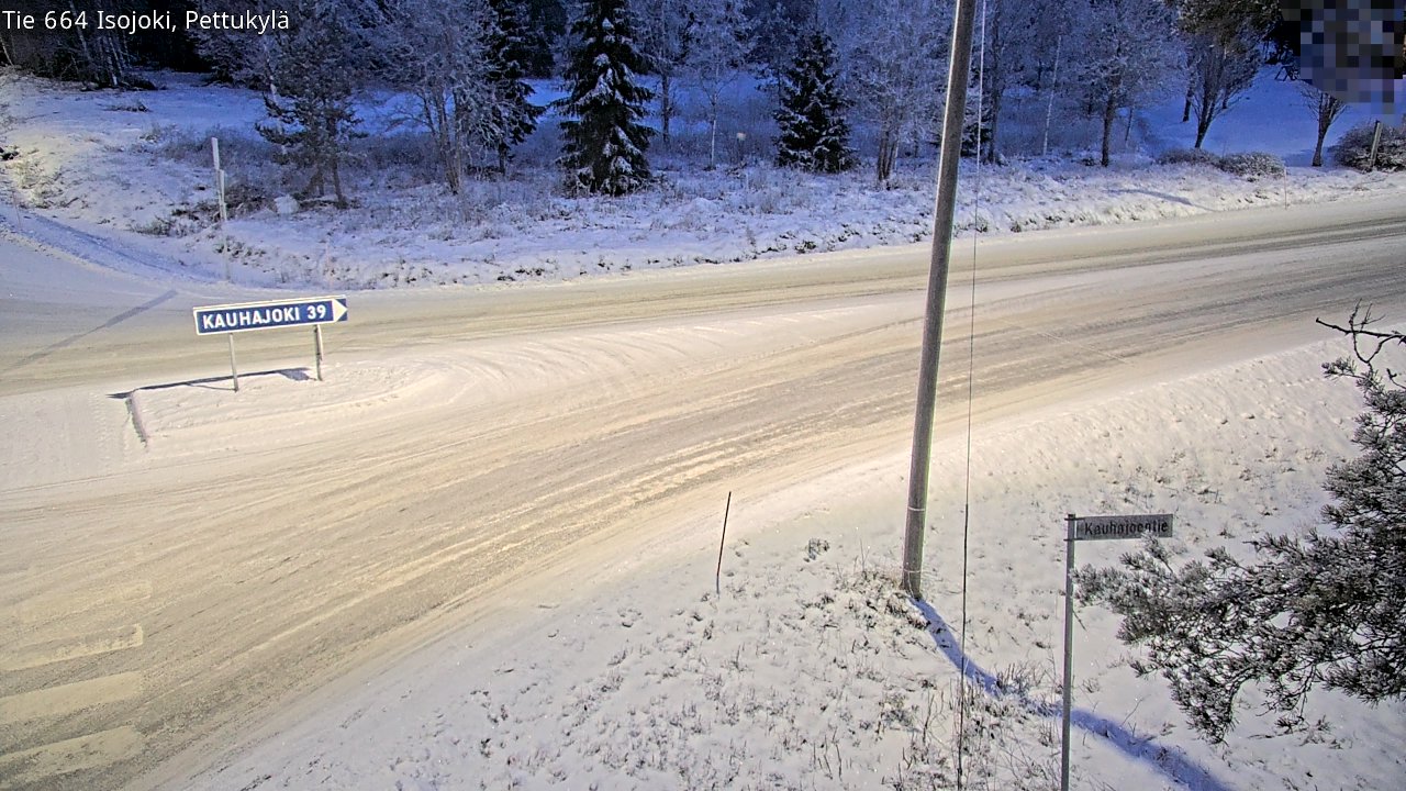 Weather Camera Image Road 664 Isojoki Pettukylä, Isojoki, Etelä-Pohjanmaa
