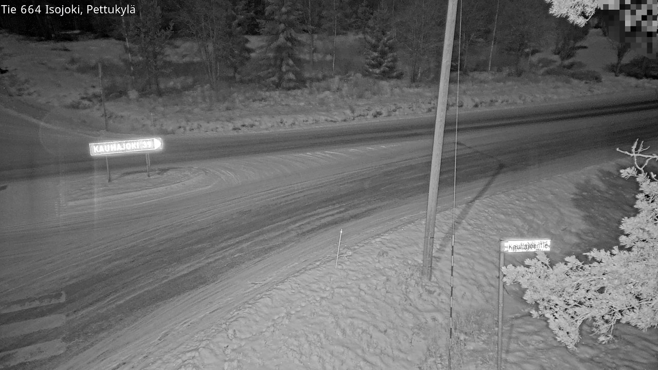 Weather Camera Image Road 664 Isojoki Pettukylä, Isojoki, Etelä-Pohjanmaa
