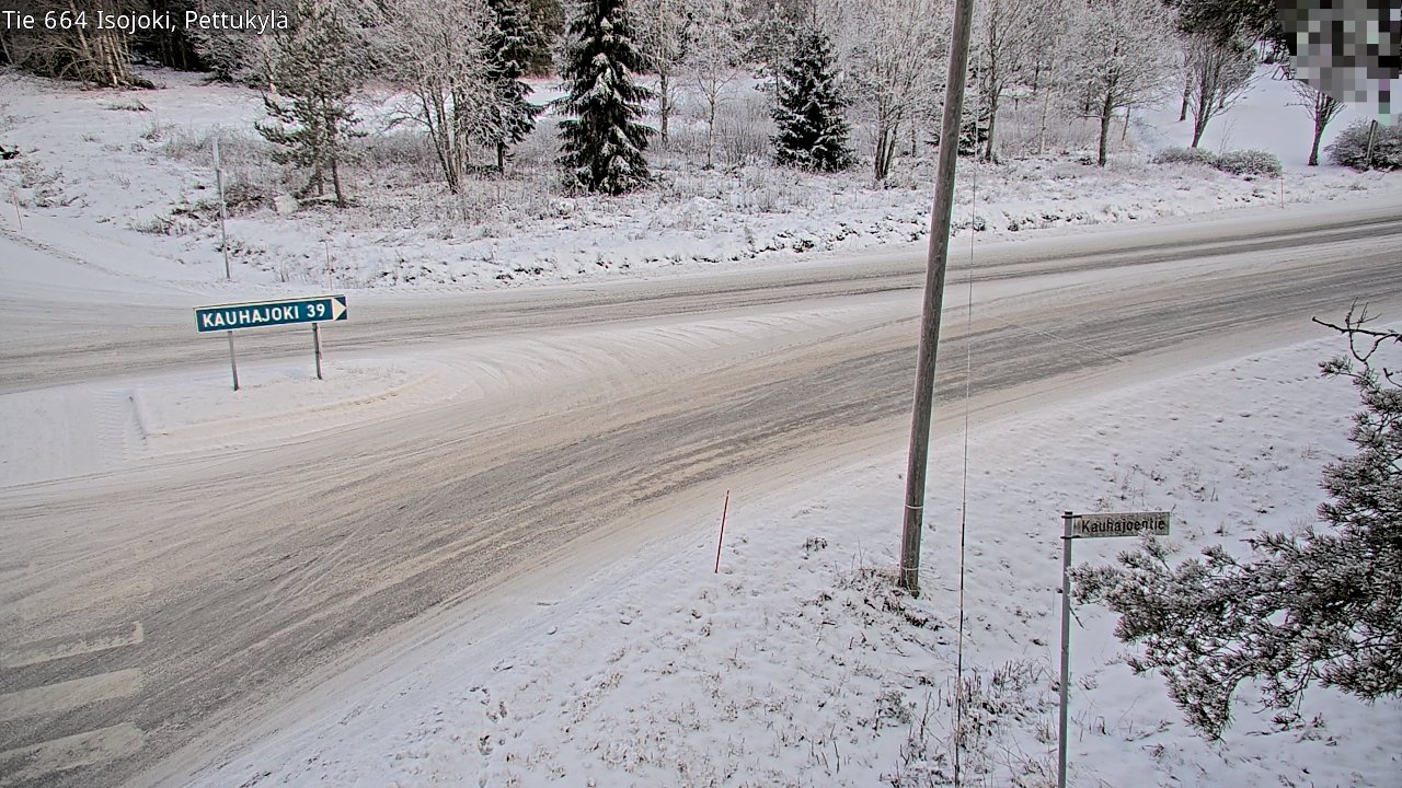 Weather Camera Image Road 664 Isojoki Pettukylä, Isojoki, Etelä-Pohjanmaa