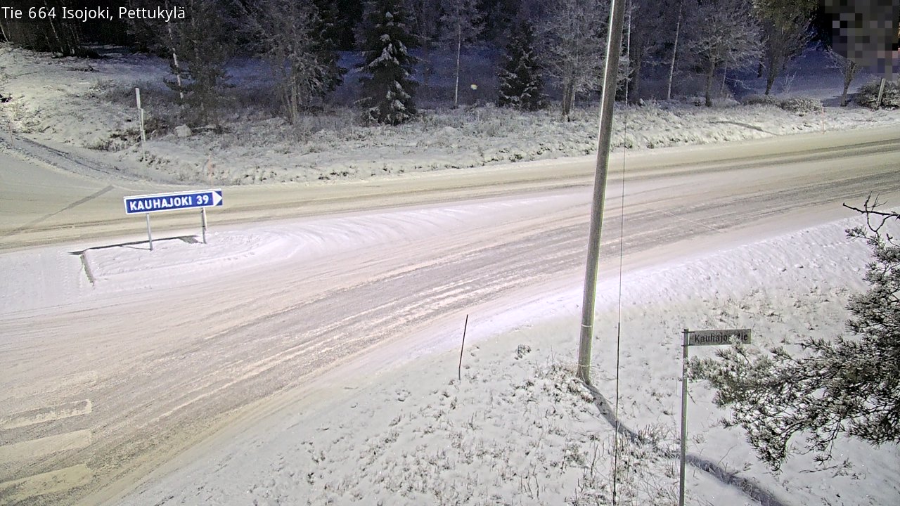 Weather Camera Image Road 664 Isojoki Pettukylä, Isojoki, Etelä-Pohjanmaa