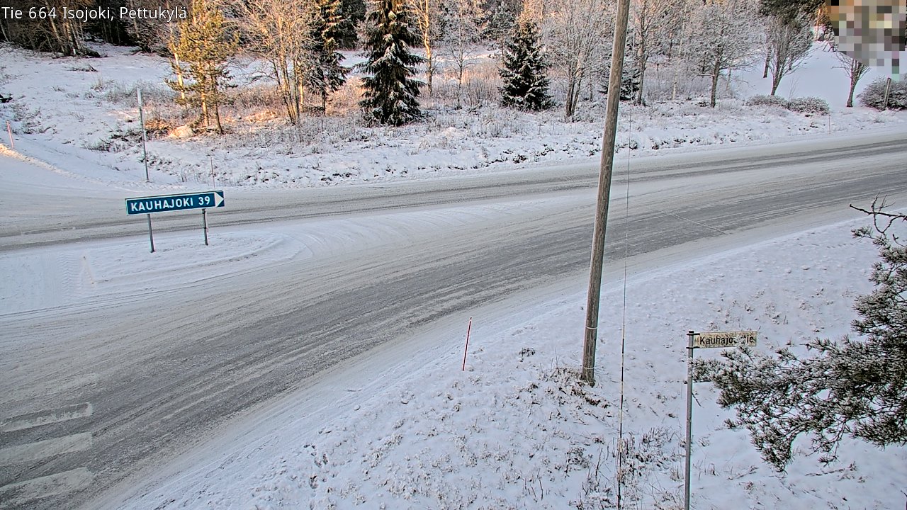Weather Camera Image Road 664 Isojoki Pettukylä, Isojoki, Etelä-Pohjanmaa