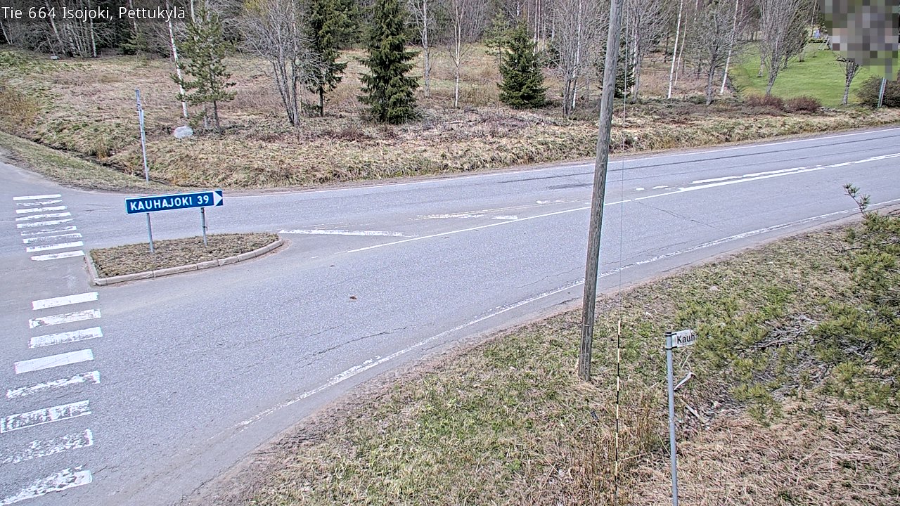Weather Camera Image Road 664 Isojoki Pettukylä, Isojoki, Etelä-Pohjanmaa