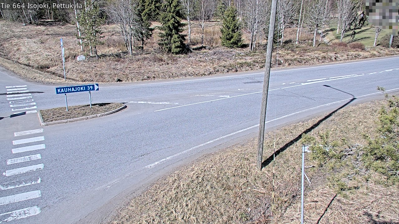 Weather Camera Image Väg 664 Storå Pettukylä, Isojoki, Etelä-Pohjanmaa