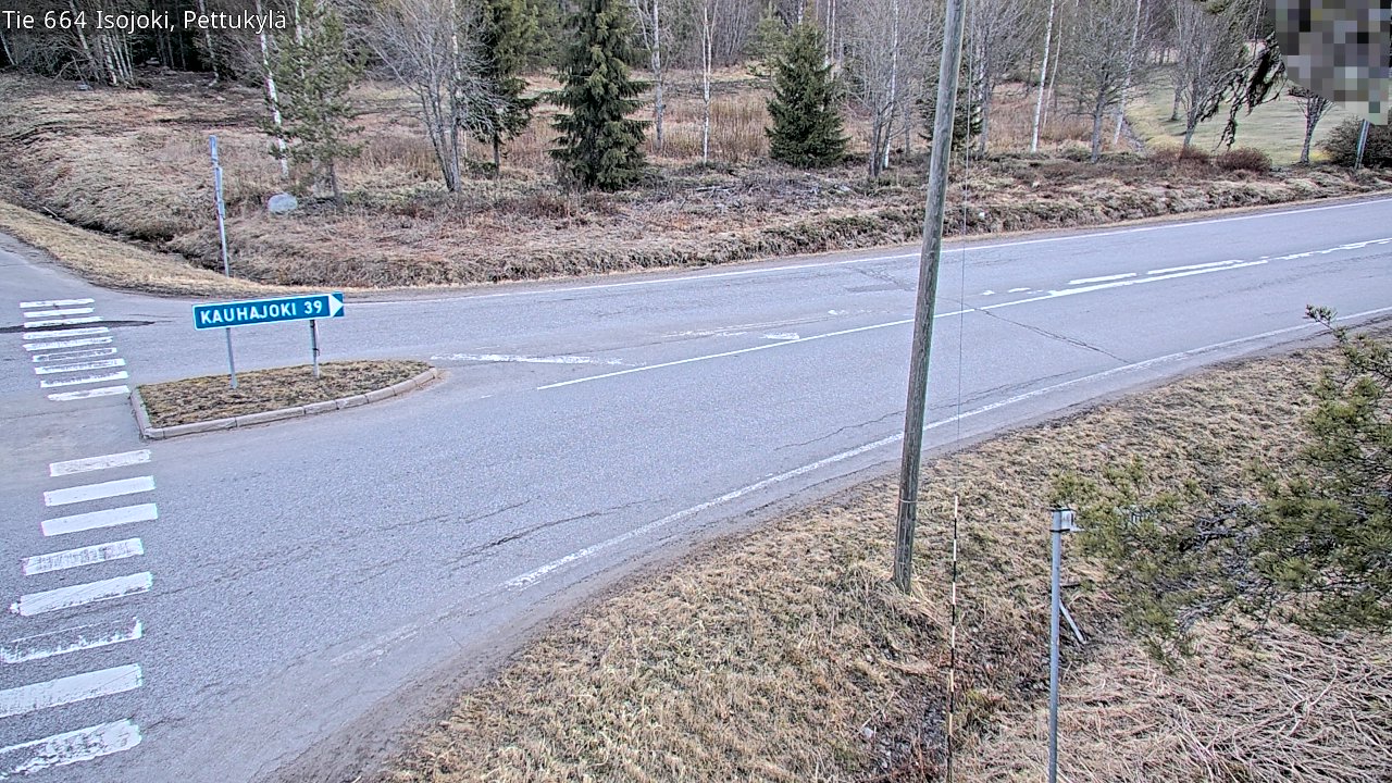 Weather Camera Image Road 664 Isojoki Pettukylä, Isojoki, Etelä-Pohjanmaa