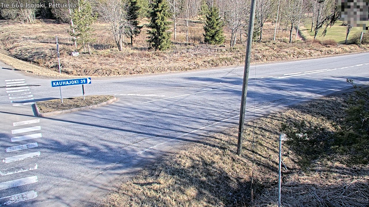 Weather Camera Image Road 664 Isojoki Pettukylä, Isojoki, Etelä-Pohjanmaa