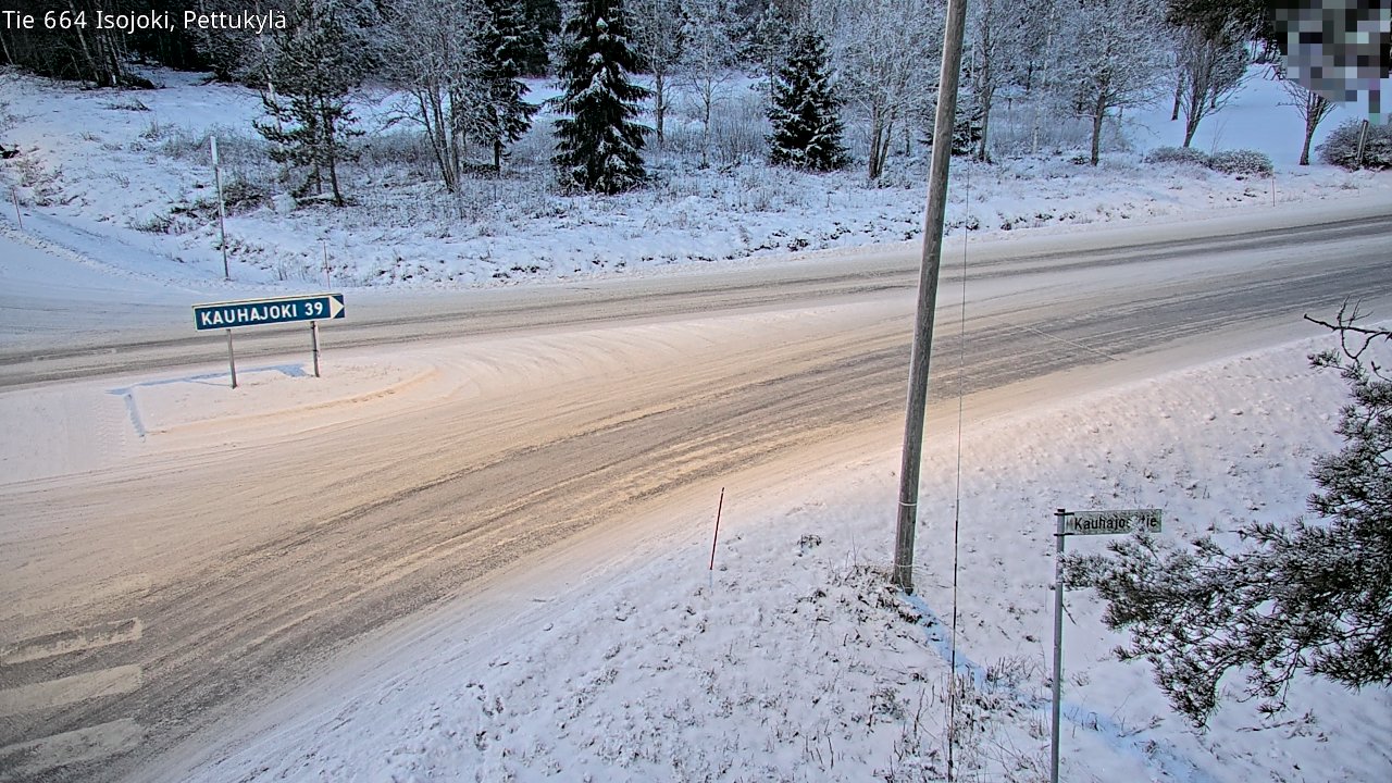 Weather Camera Image Road 664 Isojoki Pettukylä, Isojoki, Etelä-Pohjanmaa