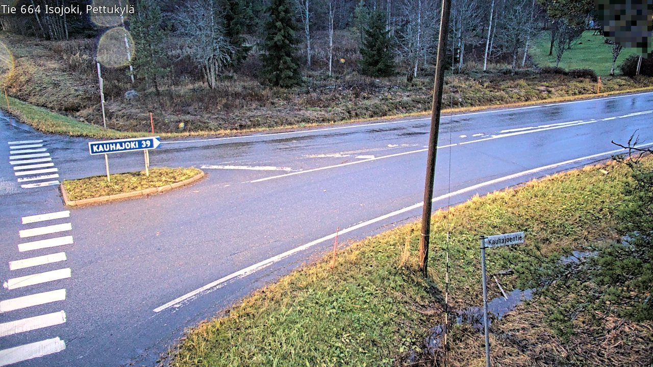 Weather Camera Image Väg 664 Storå Pettukylä, Isojoki, Etelä-Pohjanmaa