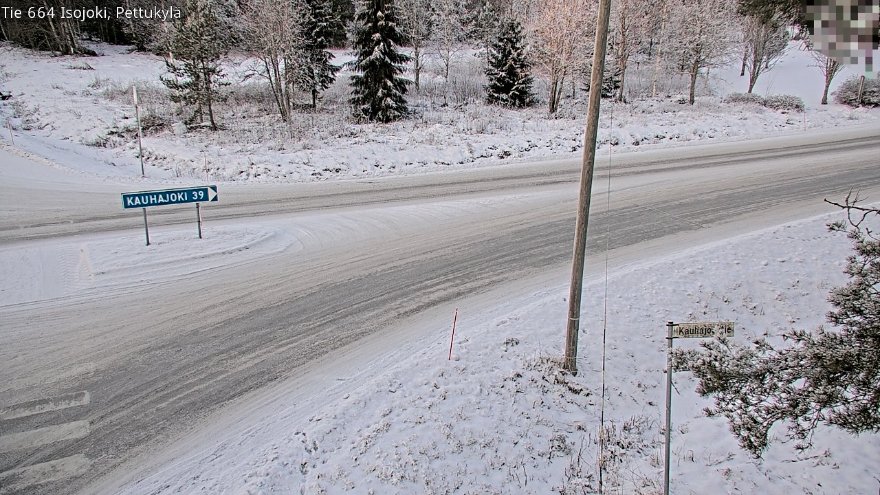 Weather Camera Image Road 664 Isojoki Pettukylä, Isojoki, Etelä-Pohjanmaa