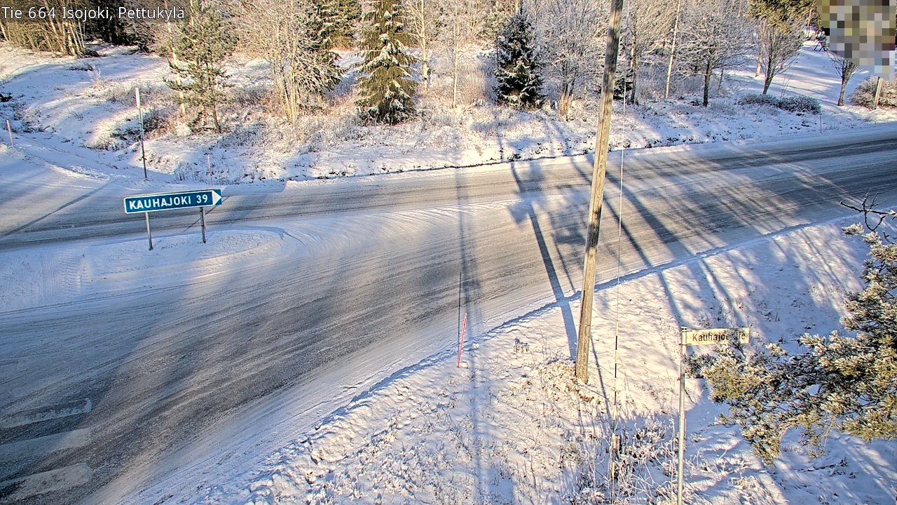 Weather Camera Image Road 664 Isojoki Pettukylä, Isojoki, Etelä-Pohjanmaa