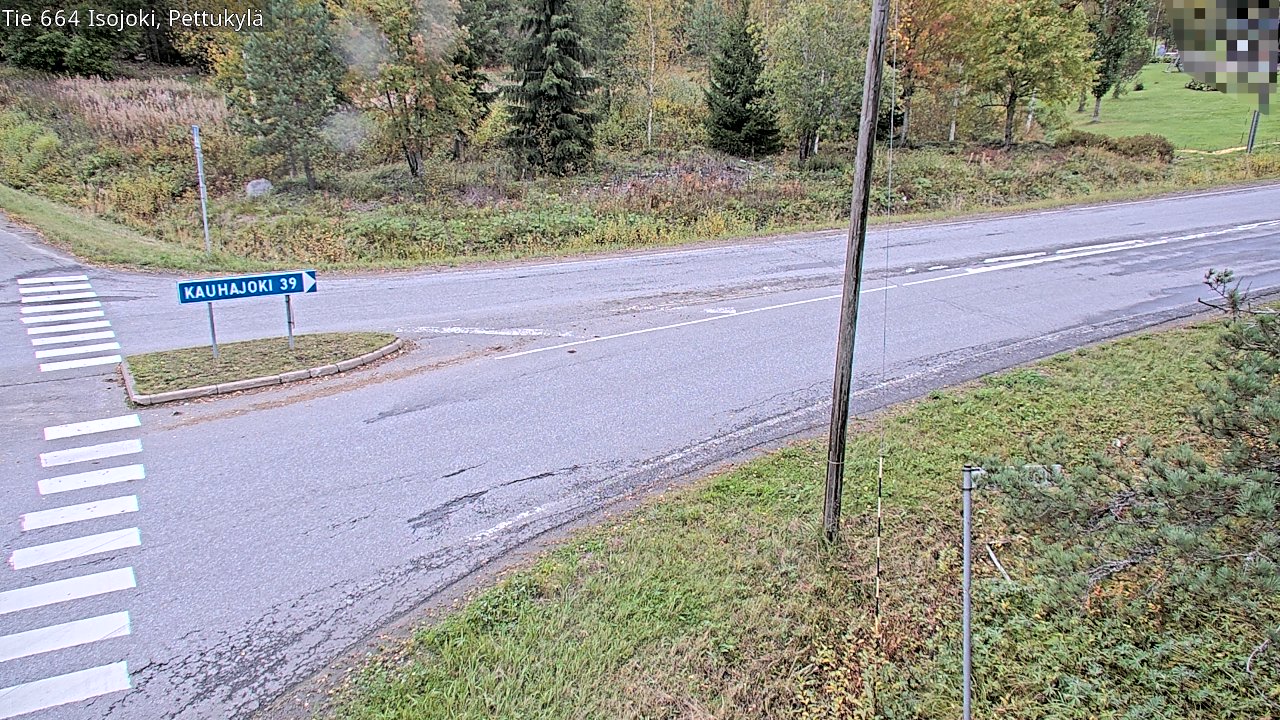 Weather Camera Image Road 664 Isojoki Pettukylä, Isojoki, Etelä-Pohjanmaa