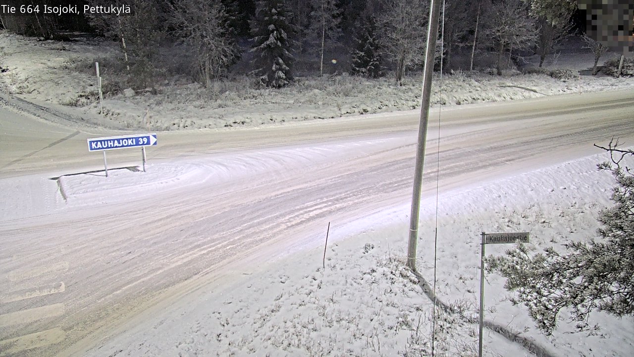 Weather Camera Image Road 664 Isojoki Pettukylä, Isojoki, Etelä-Pohjanmaa