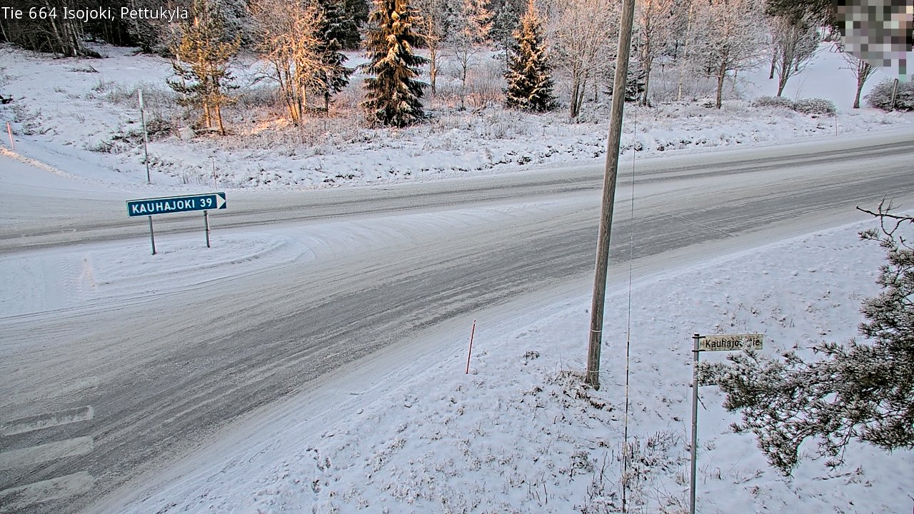Weather Camera Image Road 664 Isojoki Pettukylä, Isojoki, Etelä-Pohjanmaa
