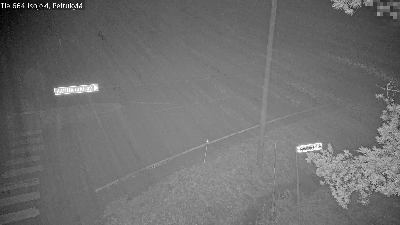 Weather Camera Image Road 664 Isojoki Pettukylä, Isojoki, Etelä-Pohjanmaa
