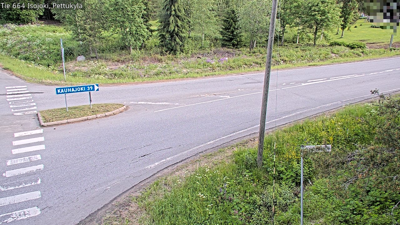 Weather Camera Image Road 664 Isojoki Pettukylä, Isojoki, Etelä-Pohjanmaa