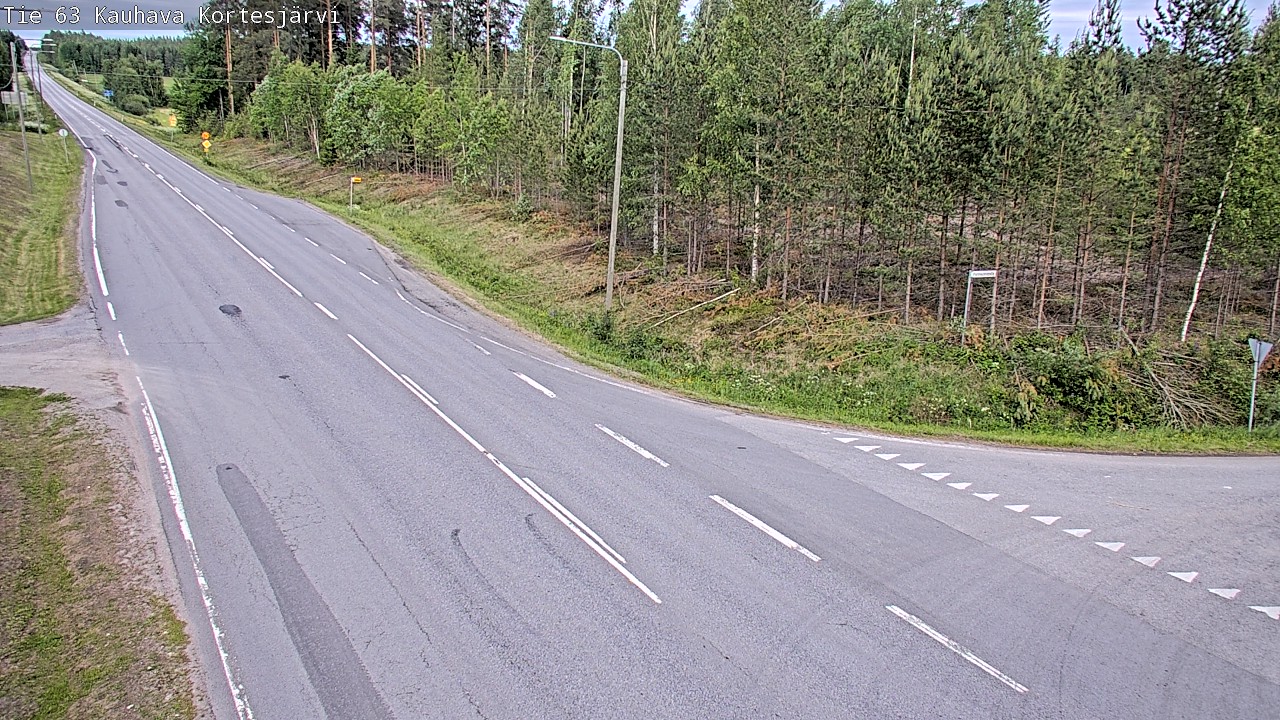 Weather Camera Image Road 63 Kauhava Kortesjärvi, Kauhava, Etelä-Pohjanmaa