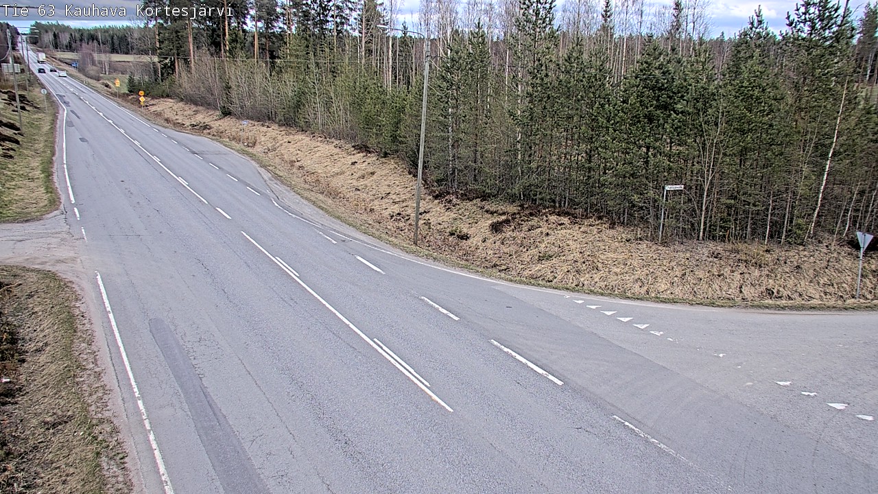 Weather Camera Image Väg 63 Kauhava Kortesjärvi, Kauhava, Etelä-Pohjanmaa