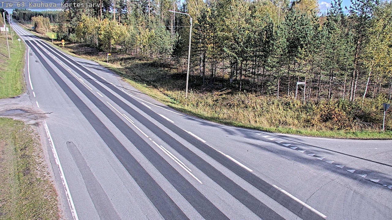 Weather Camera Image Väg 63 Kauhava Kortesjärvi, Kauhava, Etelä-Pohjanmaa