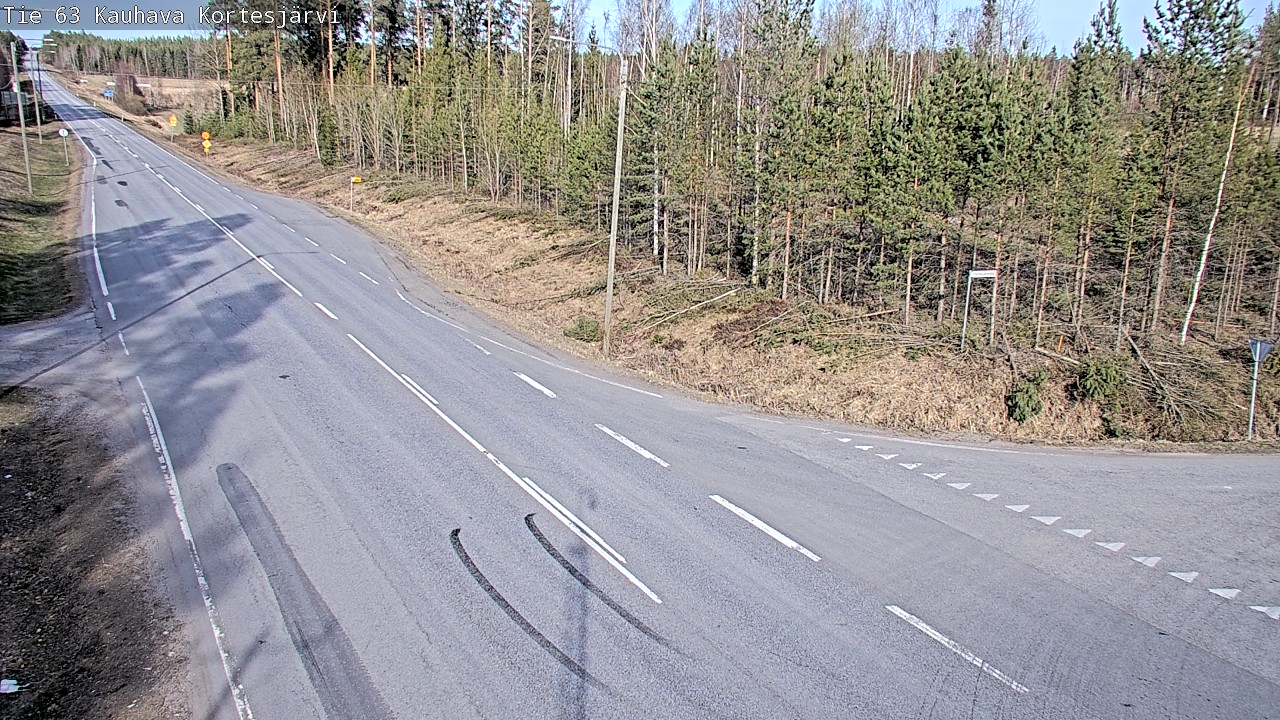 Weather Camera Image Väg 63 Kauhava Kortesjärvi, Kauhava, Etelä-Pohjanmaa