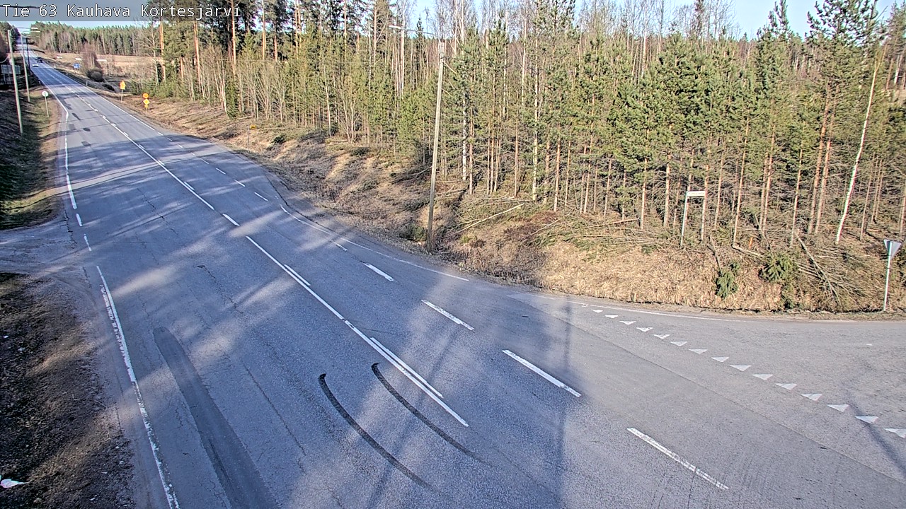 Weather Camera Image Väg 63 Kauhava Kortesjärvi, Kauhava, Etelä-Pohjanmaa
