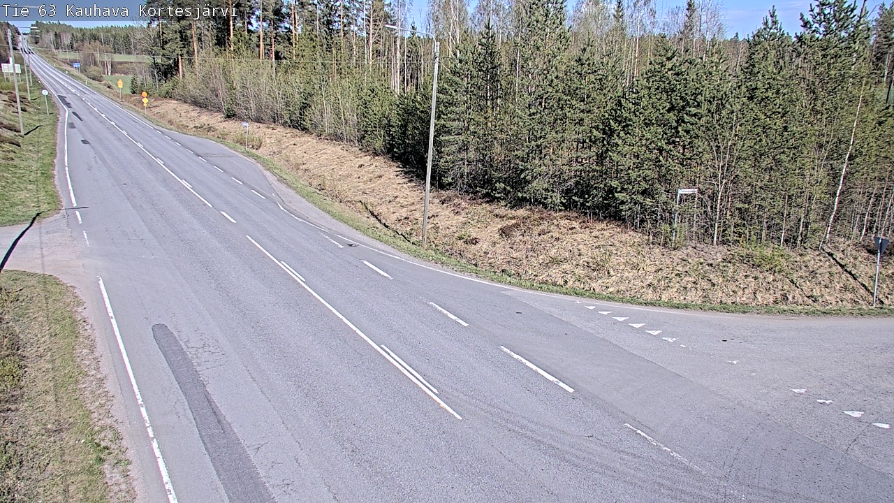 Weather Camera Image Väg 63 Kauhava Kortesjärvi, Kauhava, Etelä-Pohjanmaa